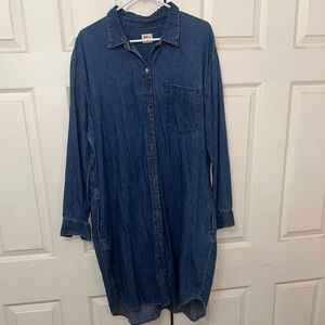 Gap Denim Button-Up Shirt Dress
